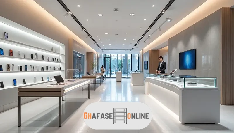 دکوراسیون مغازه موبایل فروشی