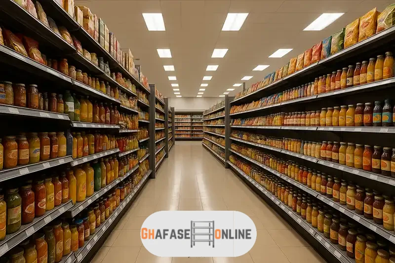 ابعاد مناسب قفسه فروشگاهی