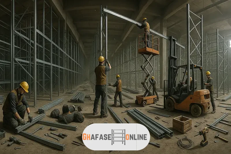 نصب قفسه راک