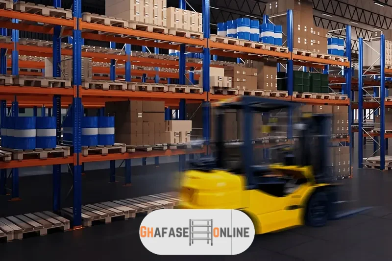 قفسه فلزی دسته دوم در انبار