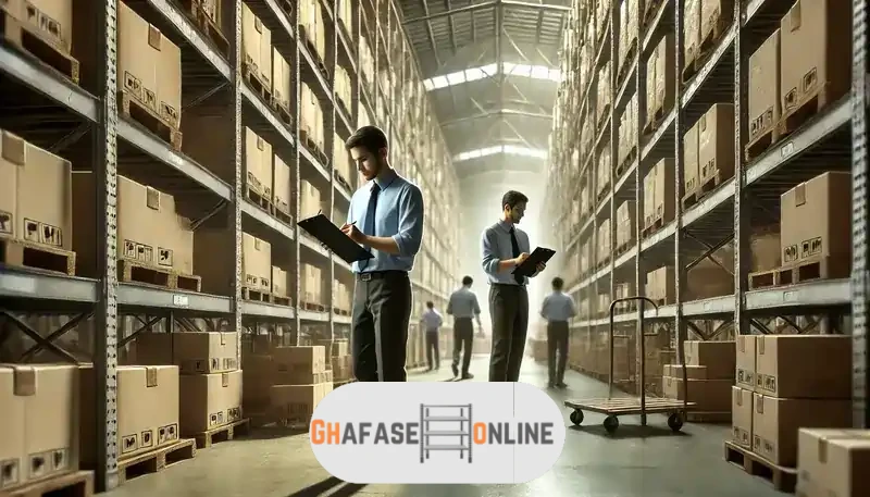 کارکنان در حال شمارش فیزیکی موجودی انبار