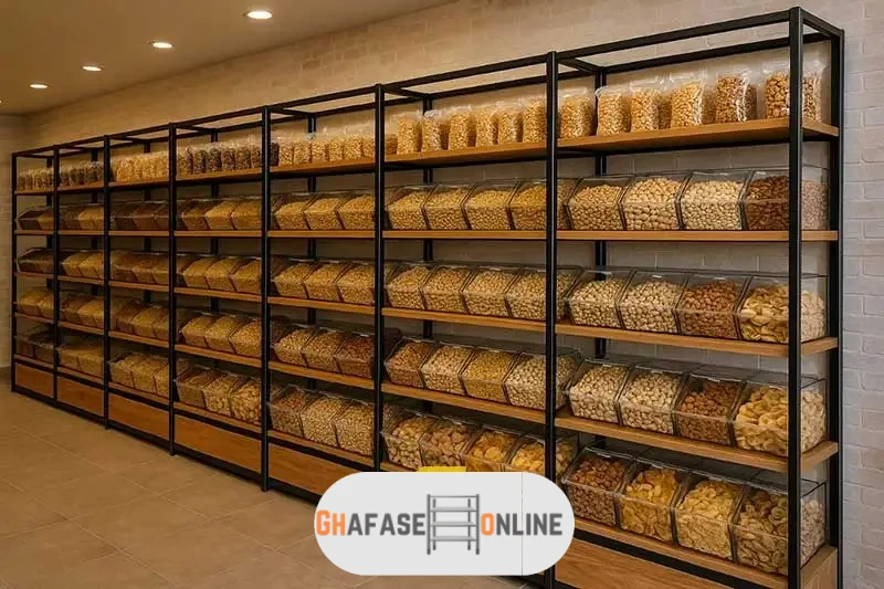 طراحی دکور مغازه آجیل و خشکبار